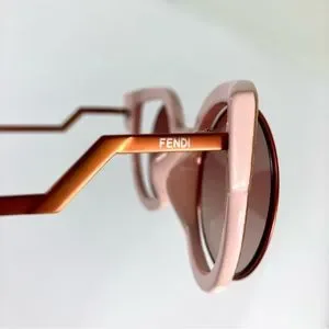 NWT Fendi FF 0137/S 0NUG Orange/Pink Glitter Cat Eye Sunglasses NWT Fendi Orange Pink Glitter Cat Eye Sunglasses FF 0137/S  main image 3